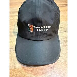 Rainforest Trust Embroidered Black Hat Lightweight Breathable Adjustable